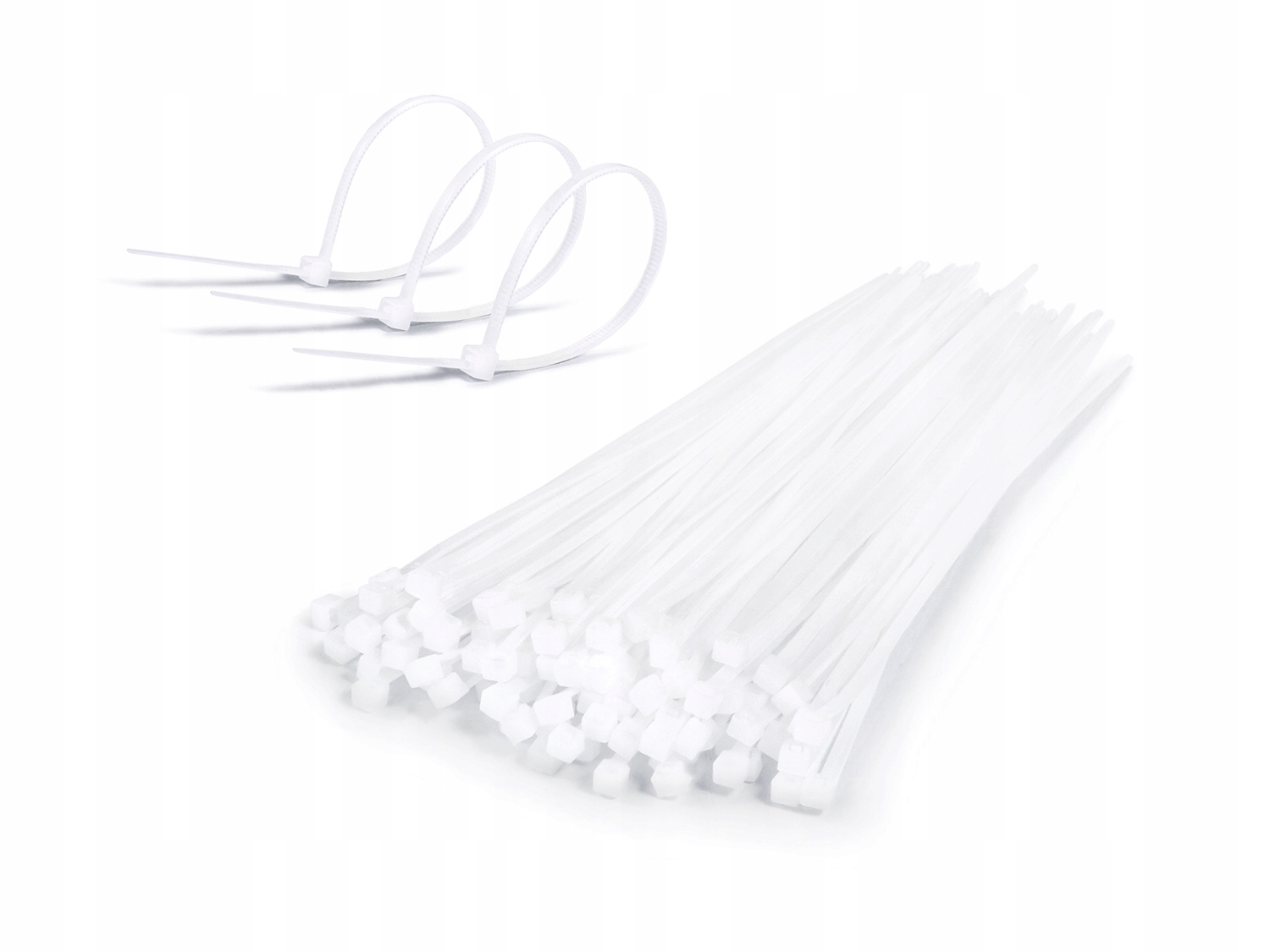 Opaski Zaciskowe Kablowe Trytytki Białe 3x150mm 100SZT