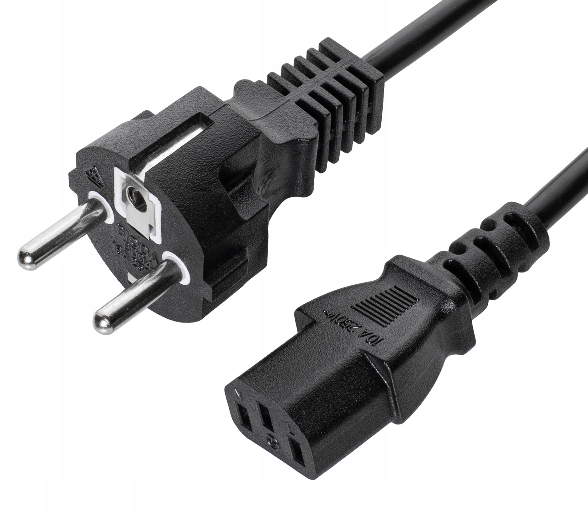 Kabel zasilający 3m Eu C13 komputerowy prosty
