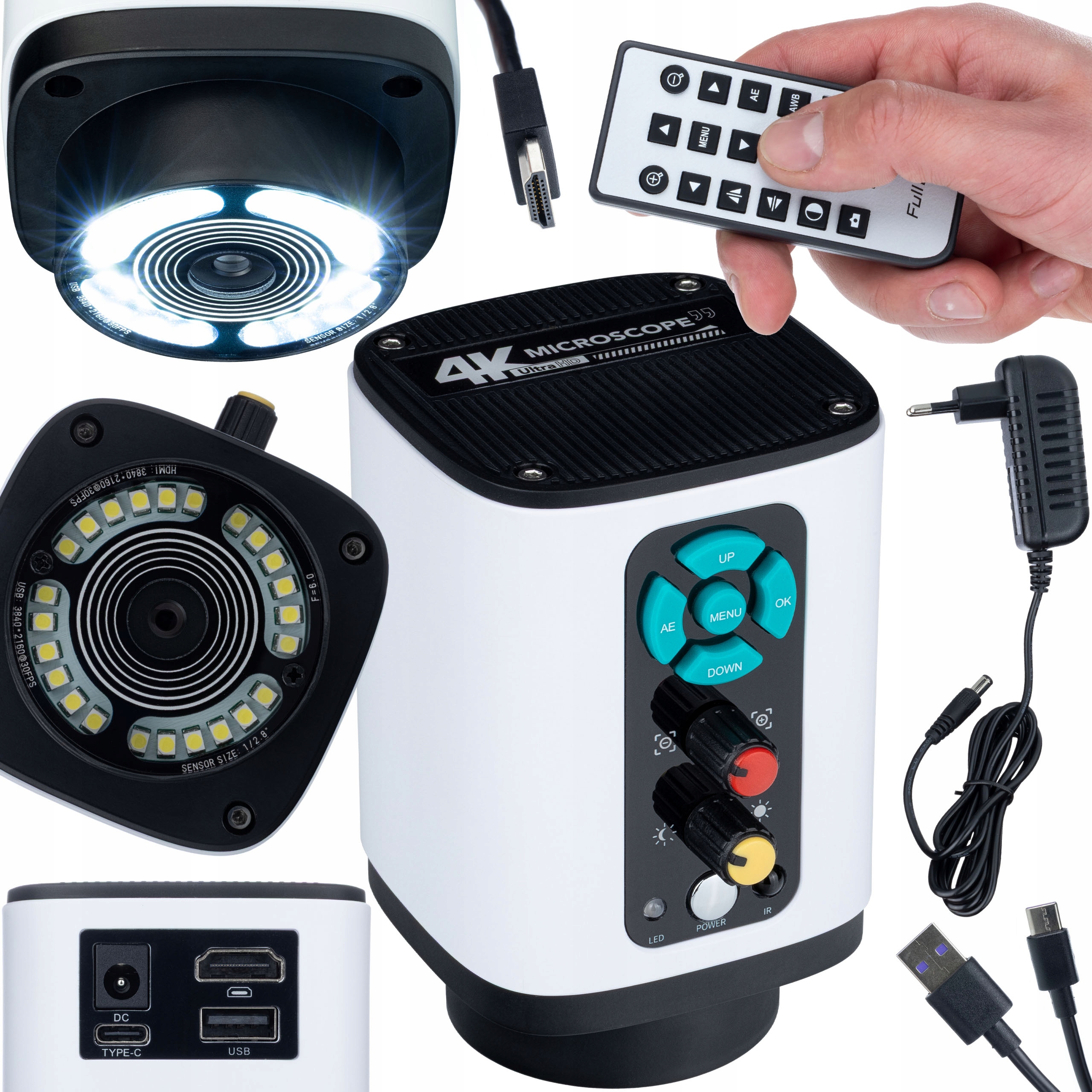 Digitální Mikroskop 4K Altair Pro Hdmi Usb 24 Led Senzor Sony 8.29MP Cmos
