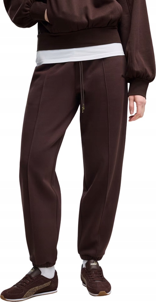 Spodnie Damskie Puma Her Comfort Pants Fl Ciemnobrązowe 694032 33 r L