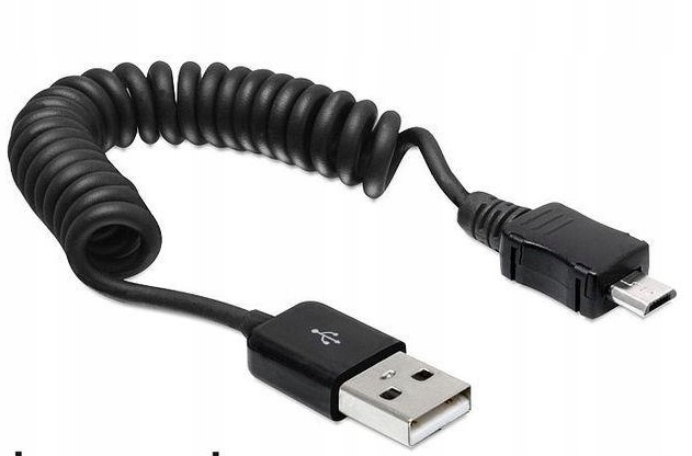 Kabel Usb 2.0 micro Usb 20-60cm dł. Spiralny Hq