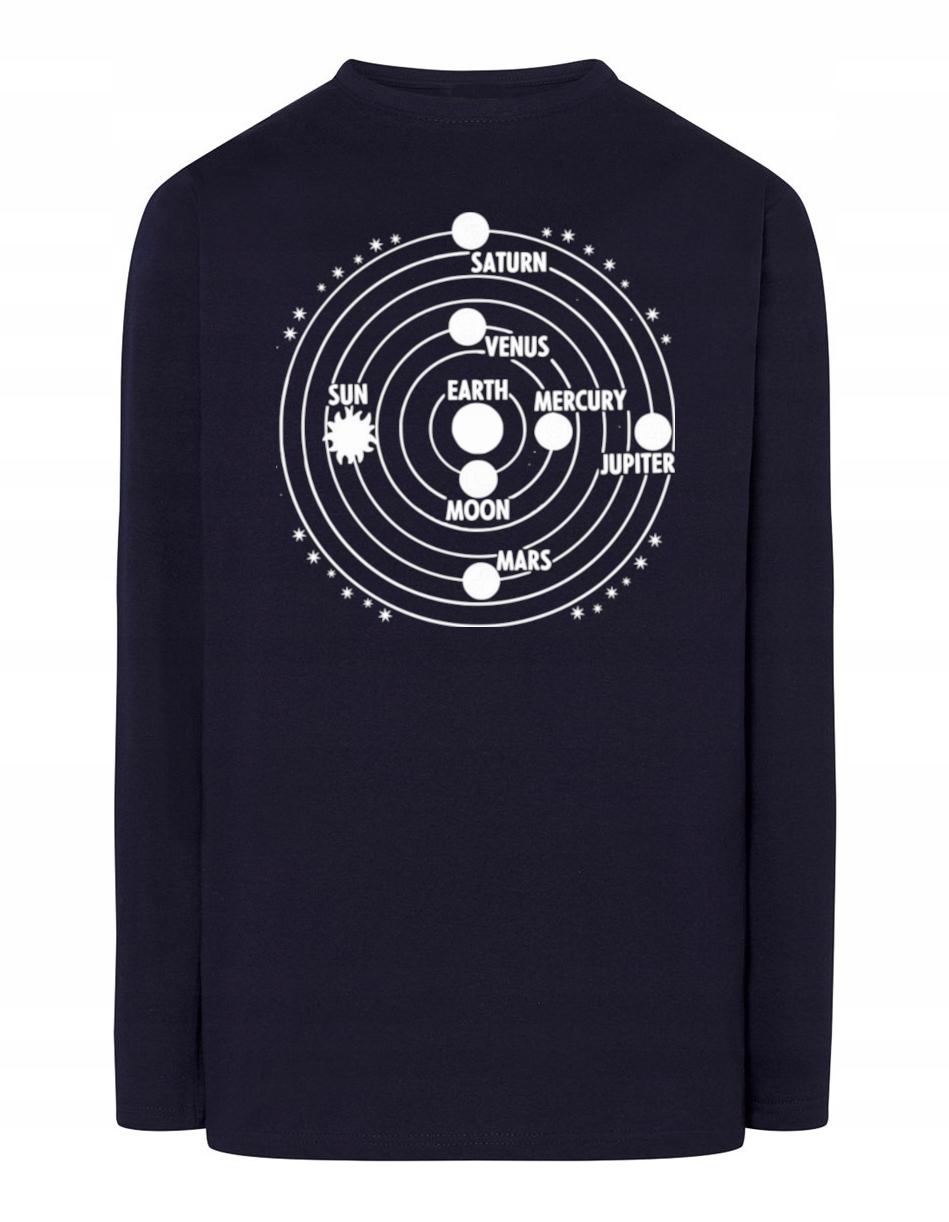 

Longsleeve męski nadruk Ziemia Planety r.M
