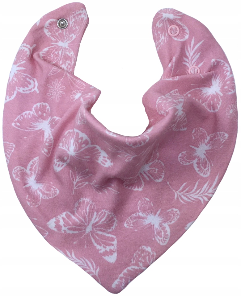 

Chusteczka pod szyję różowa w motyle 56-86cm 0-12m