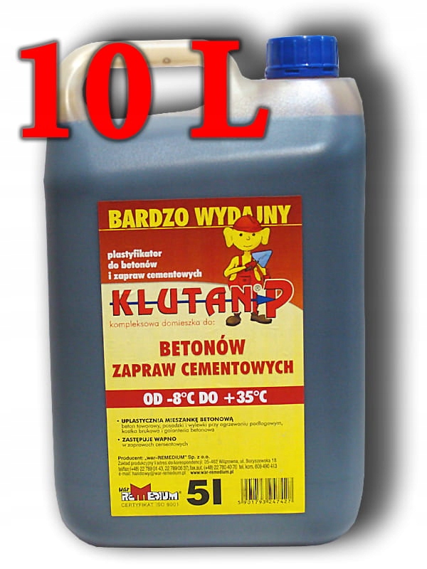 

PLASTYFIKATOR-8*C do betonu cementu Klutan 10L