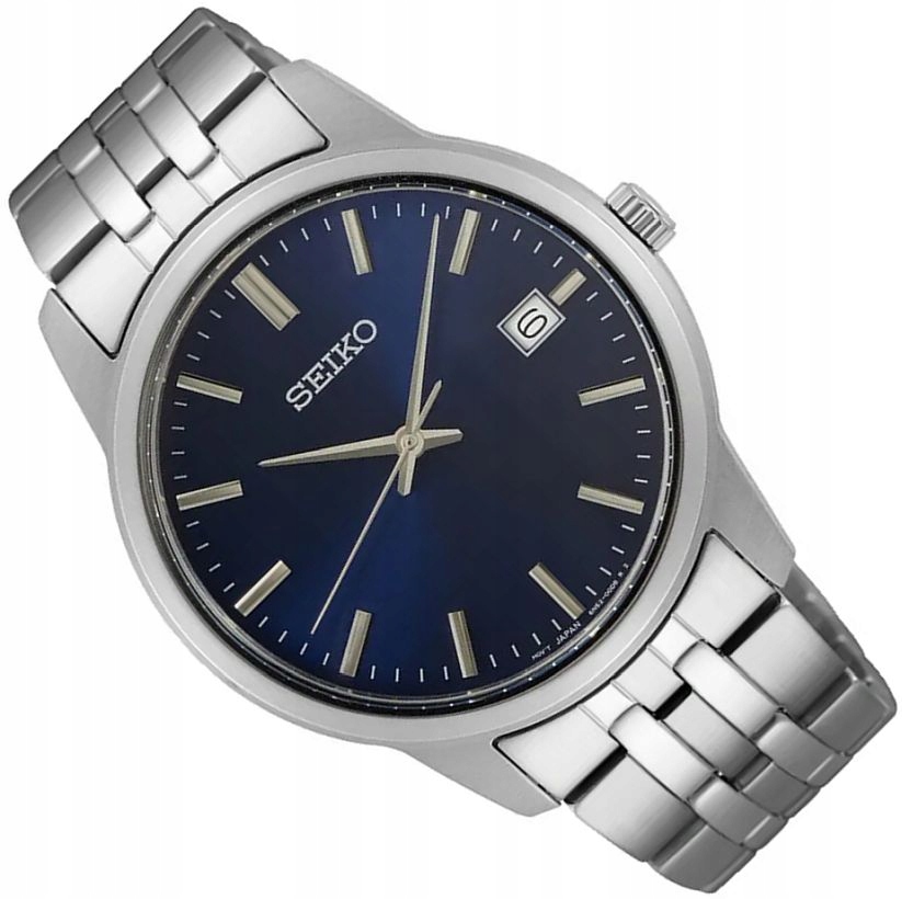 Klasyczny Zegarek Męski Seiko SUR399P1 Z Datownikiem Na Bransolecie 40mm
