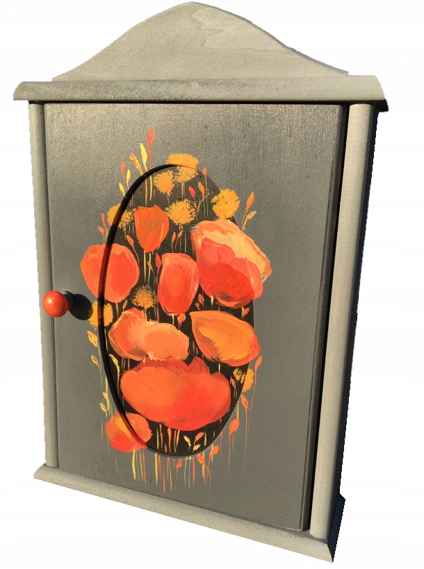 Skříňka na klíče ručně malovaná