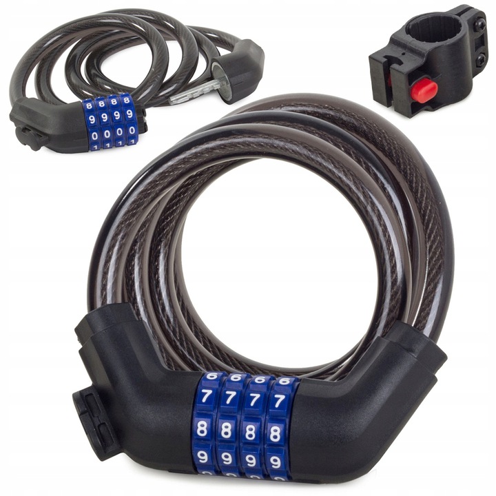 BLOKADA ROWERU NA SZYFR SOLIDNE ZAPIĘCIE UCHWYT