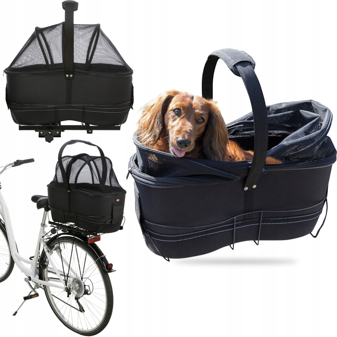 Kosz Transporter dla Psa Psów na Bagażnik Rower Szeroki Trixie 29x49x60cm