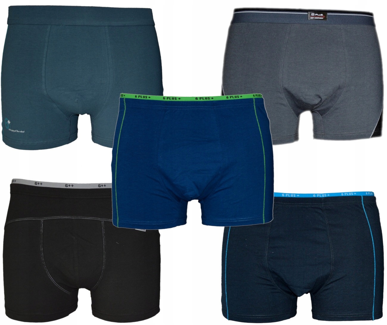 

Bokserki 6+Plus Mix model Mix Kolor 5sztuk roz XXL