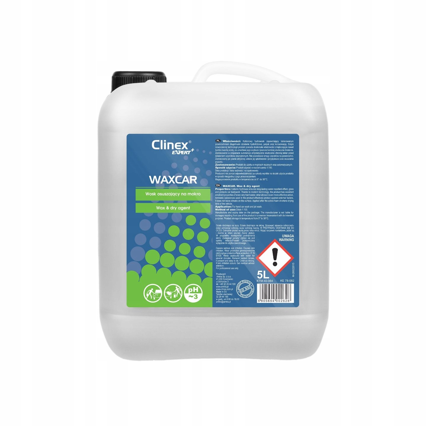 

Wosk Osuszający na Mokro Clinex Expert+ Waxcar 5L