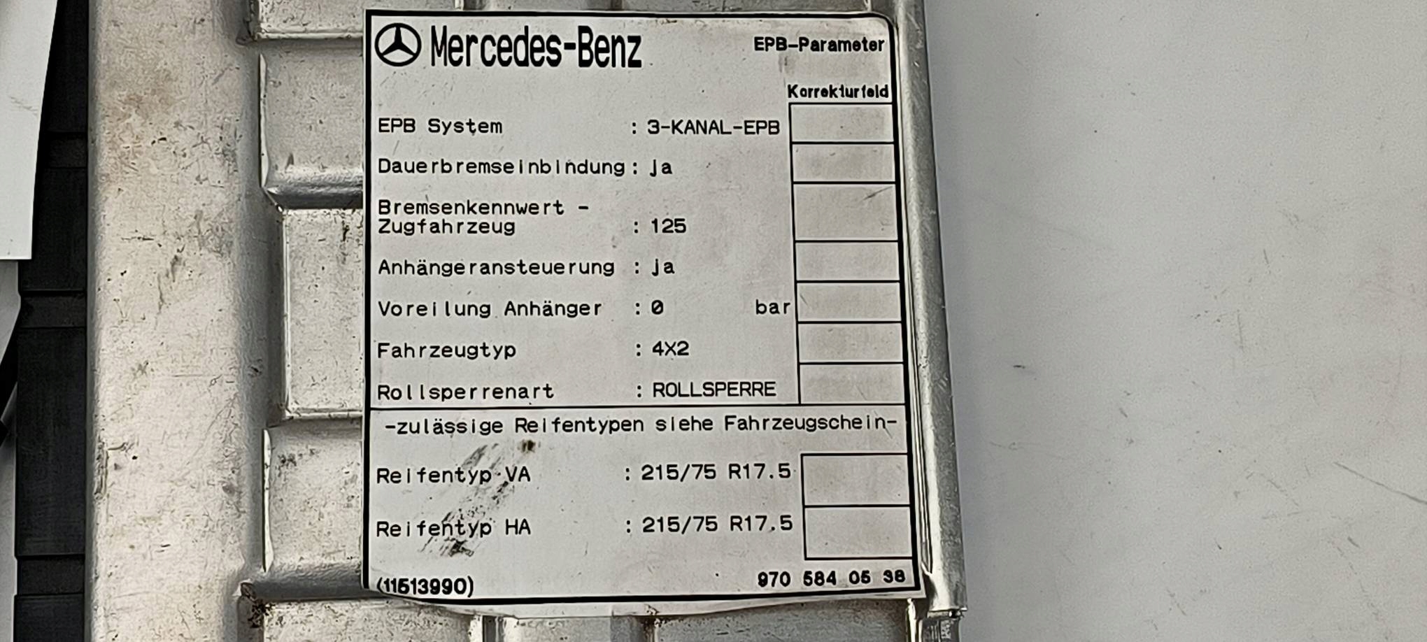 module 9705840538 MERCEDES ATEGO 815