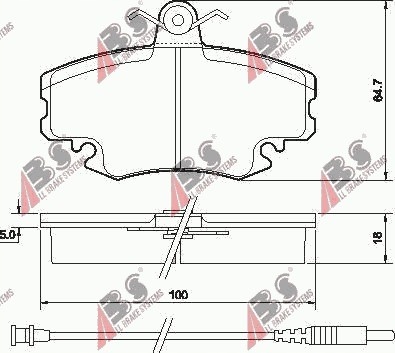 KLOCKI PRZÓD RENAULT CLIO I 90-98 Producent części A.B.S.