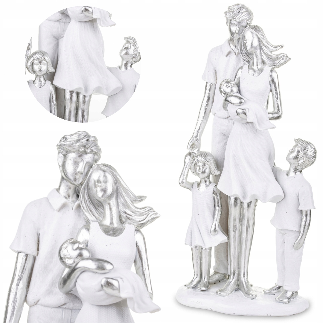 

Figurka Rodzina para mama tata i dzieci 25x12cm