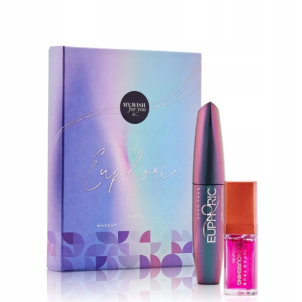 Sada Euphoric Řasenka a olej na rty True Avon