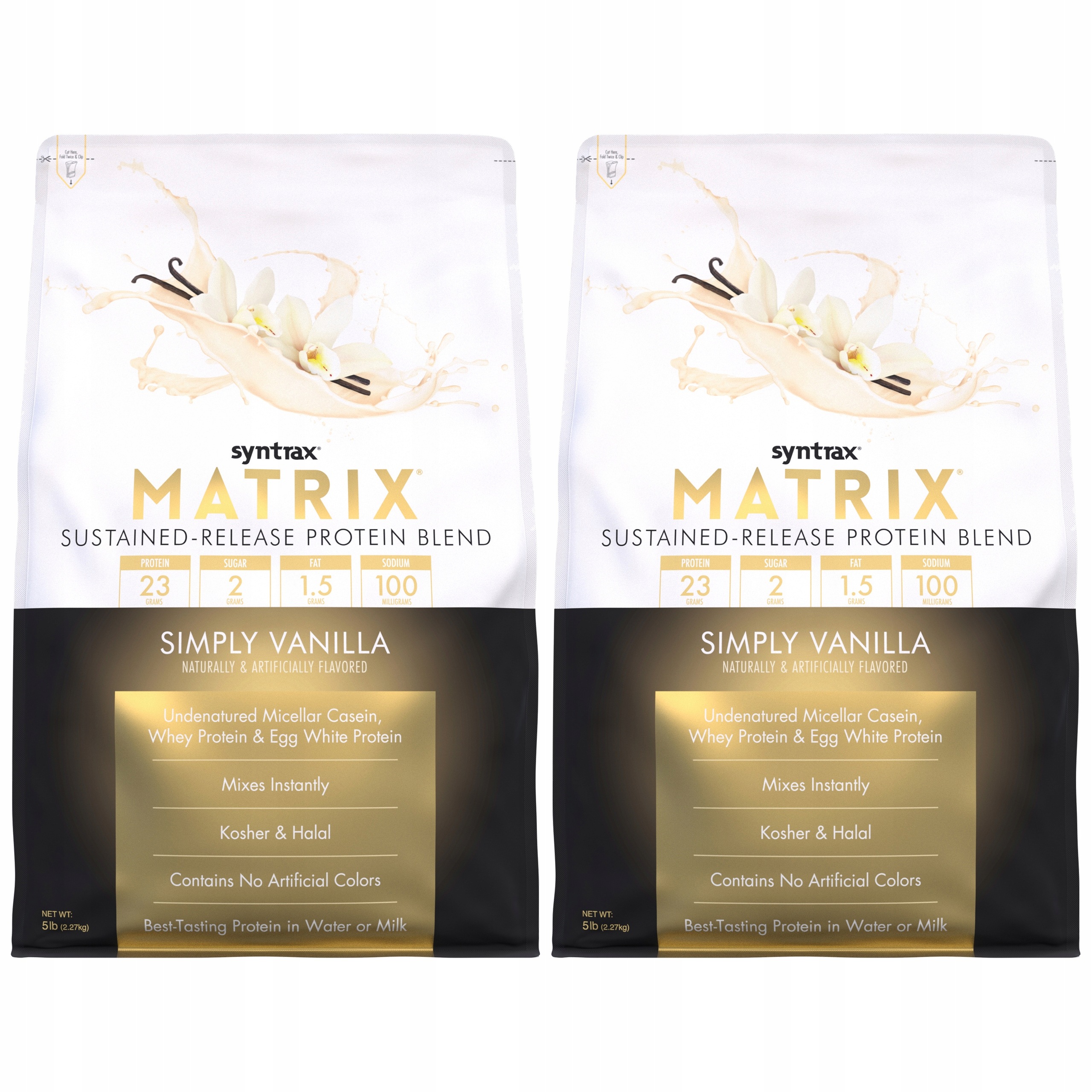 2x Vaječný Protein Kasein Syrovátka Syntrax Matrix 2270 g