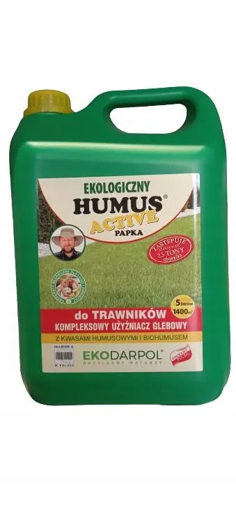 Humus Papka na trávníky Biohumus hnojivo 5L 1400 m2
