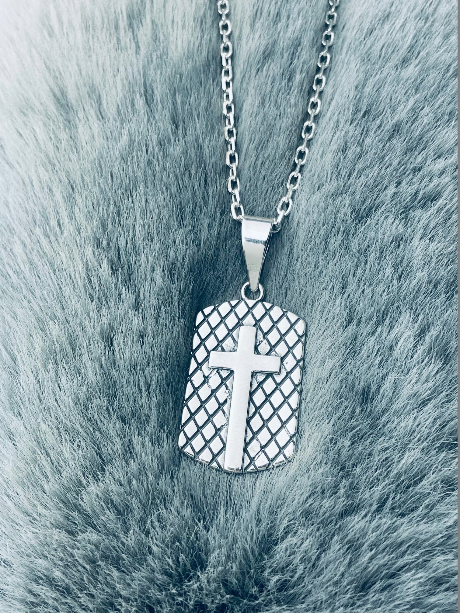 Stříbrný medailonek Křížek Svaté Přijímání Křest