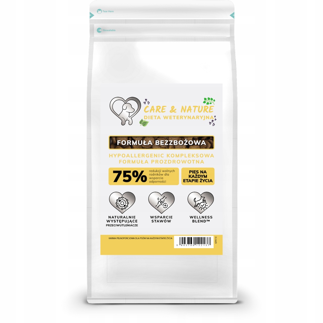 Levně Care and Nature Veterinární dieta Hypoallergenic Formule pro zdraví 1,5