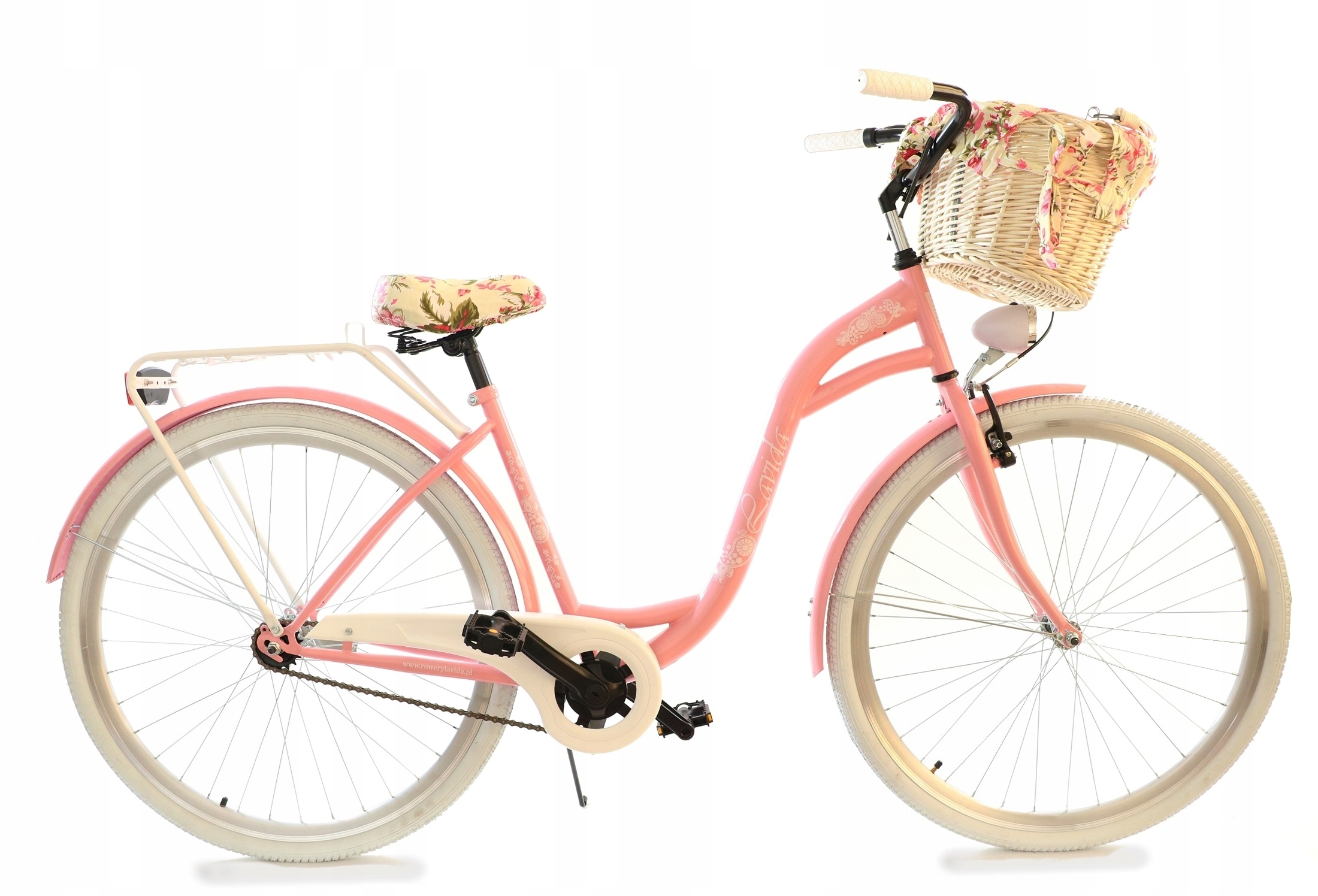 ROWER RÓŻOWY DAMSKI MIEJSKI 26 LEKKA DAMKA KOSZ LAVIDA kod