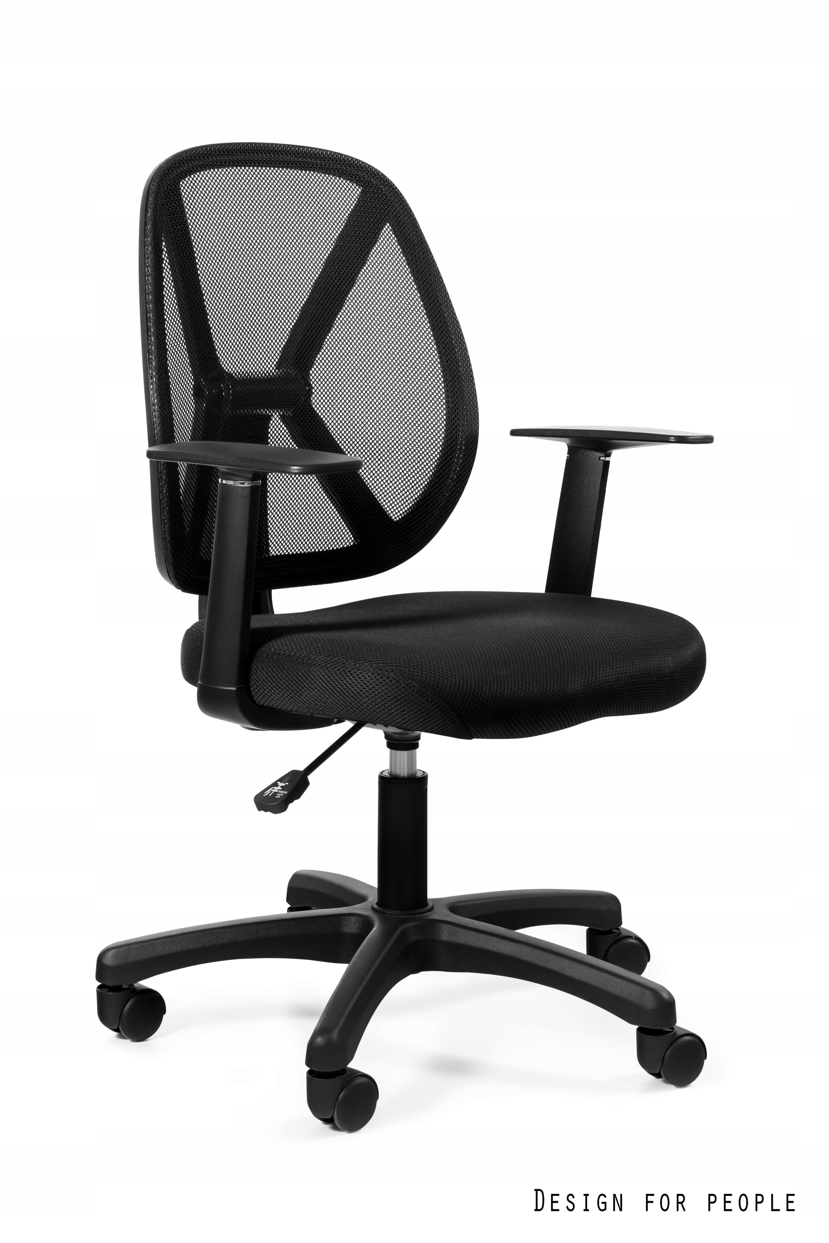 Fotel biurowy czarny Homy Unique siatkowy, regulacja wysokości