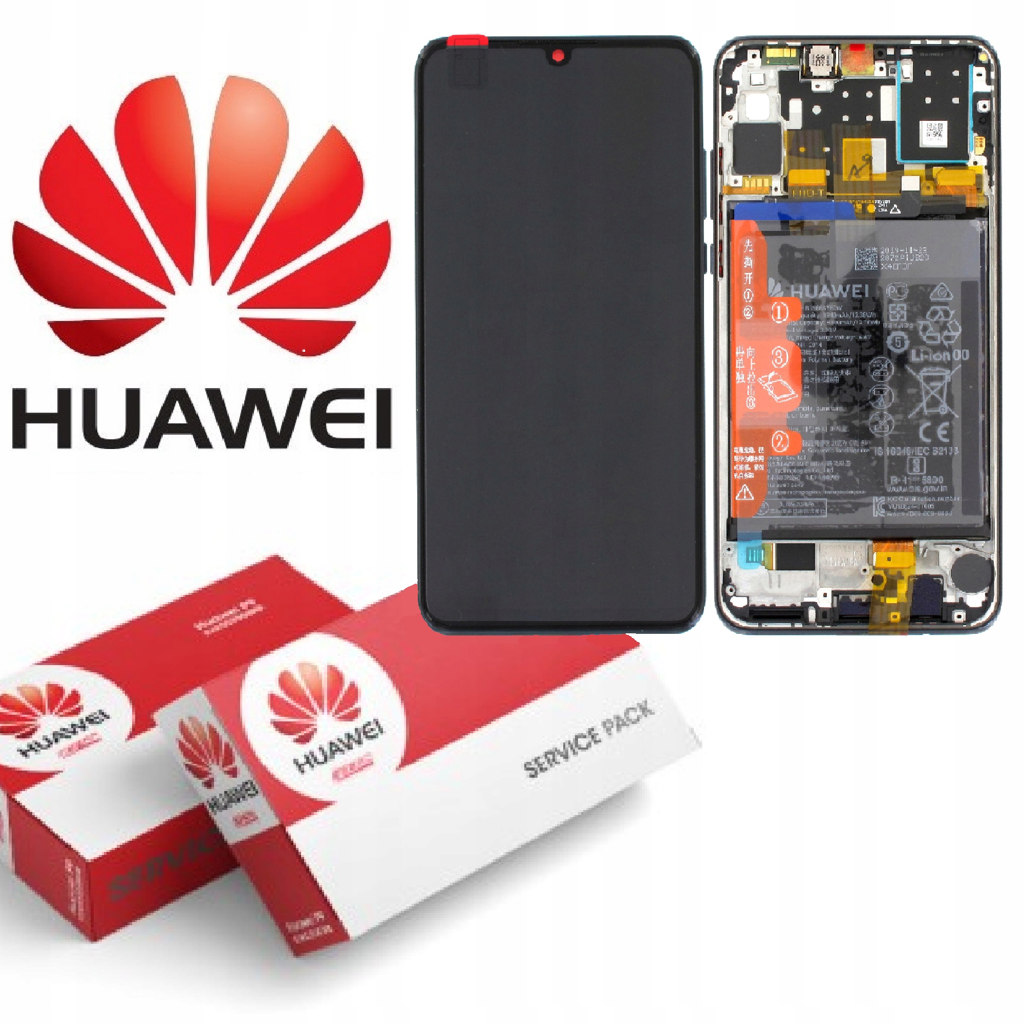 Huawei P30 Lite MAR-L21BX New Edition Nowy LCD 02353FPX Czarny