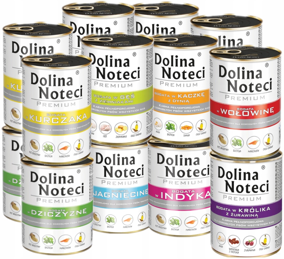 Mokra karma dla psa Dolina Noteci Premium MIX Smaków Bez Ryb 24x400g