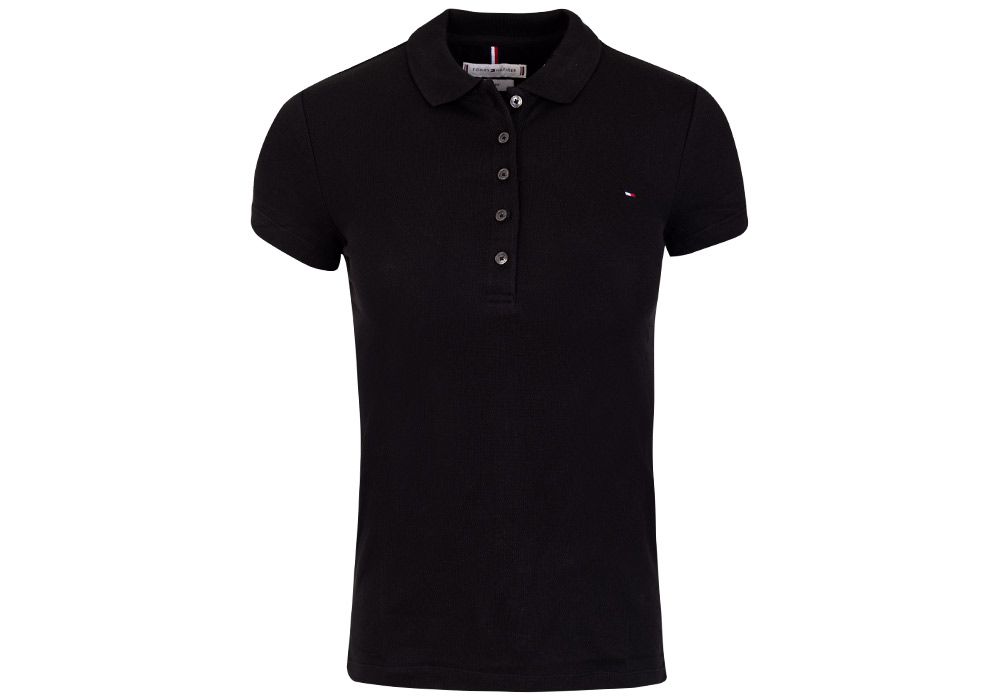 Tommy Hilfiger dámské polo, Slim, černé, S