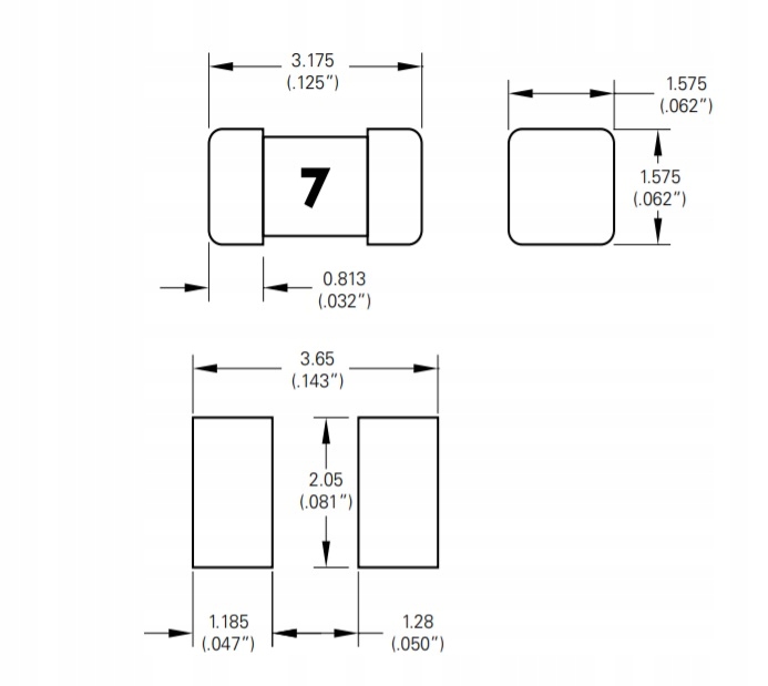 

Bezpiecznik szybki 500mA Smd 1206
