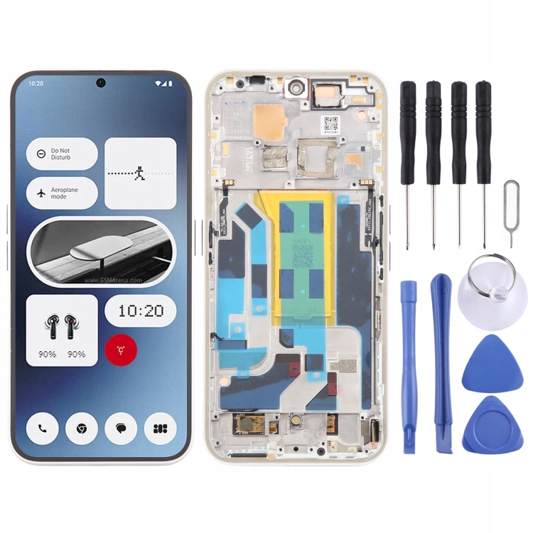 For Nothing Phone (2A) A142 5G Original LCD Screen with Frame White
