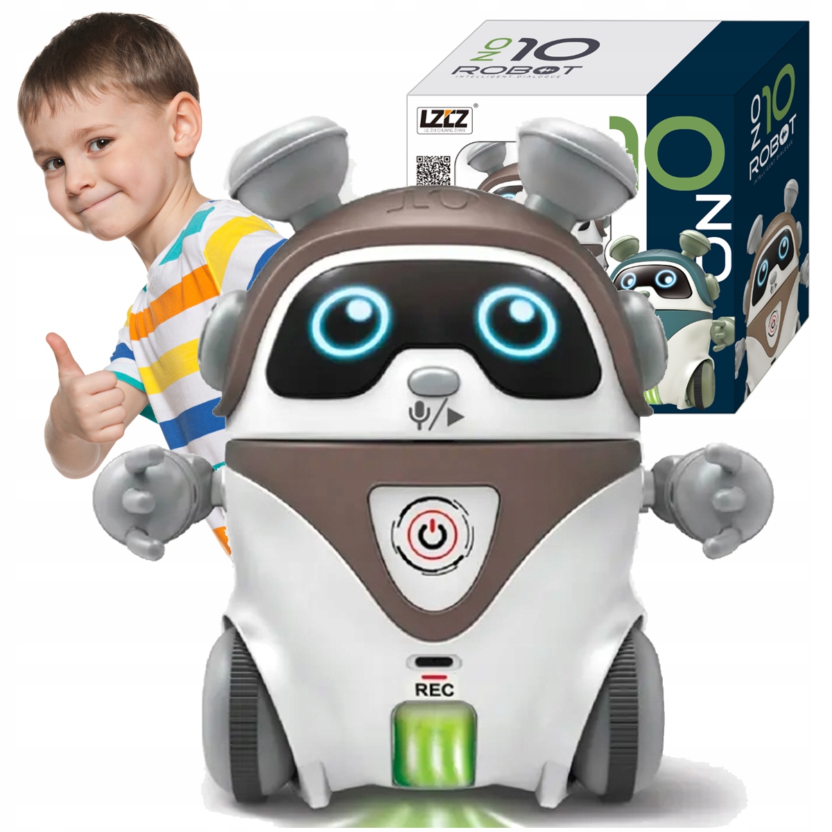 ROBOT INTERAKTYWNY INTELIGENTNY TAŃCZY MÓWI ŚPIEWA NAGRYWA UCZY ANGIELSKIEG Wysokość produktu 14 cm