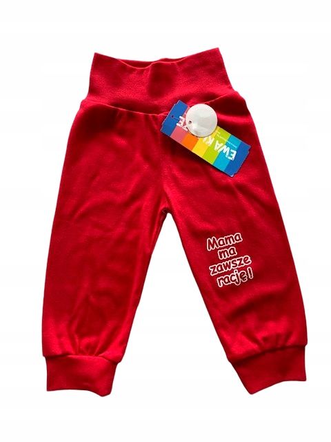 EWA KLUCZE SPODNIE ANDRUS DŁUGIE SPODENKI CZERWONE ROZ. 74