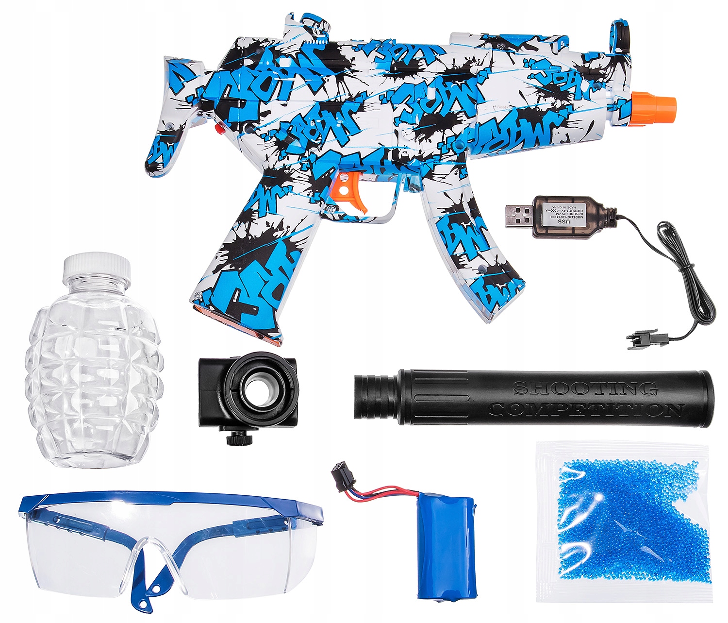 KARABIN PISTOLET AUTOMAT KULKI ŻELOWE MINI MP5 TŁU Płeć chłopcy dziewczynki