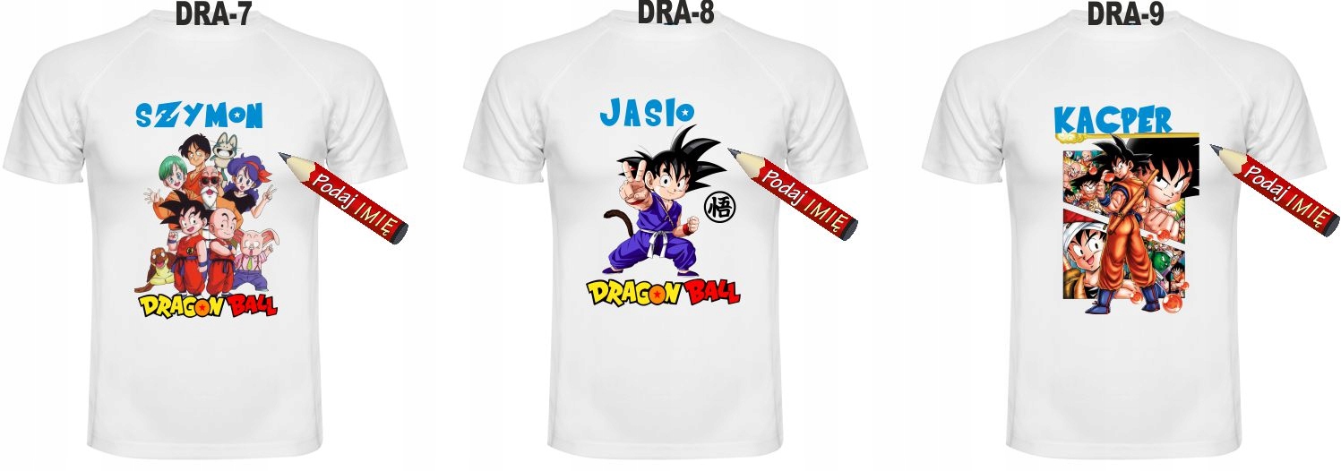 T-shirt imię Dragon Ball Z Super San GOKU 122-128 cm Rozmiar (new) 128 (123 - 128 cm)