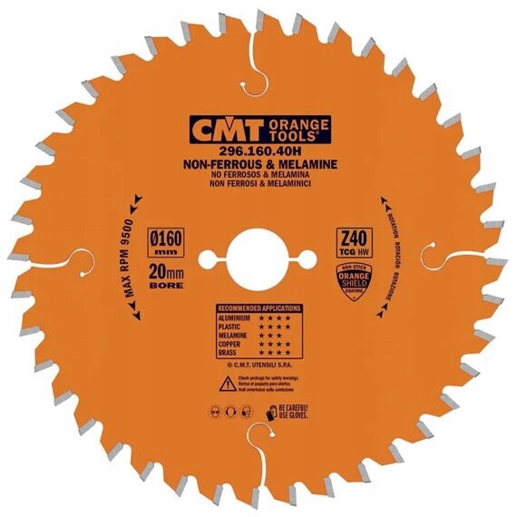 Cmt pilový kotouč 160mm*20mm 56 Wz Hm lamino, plast a neželezné kovy C29616