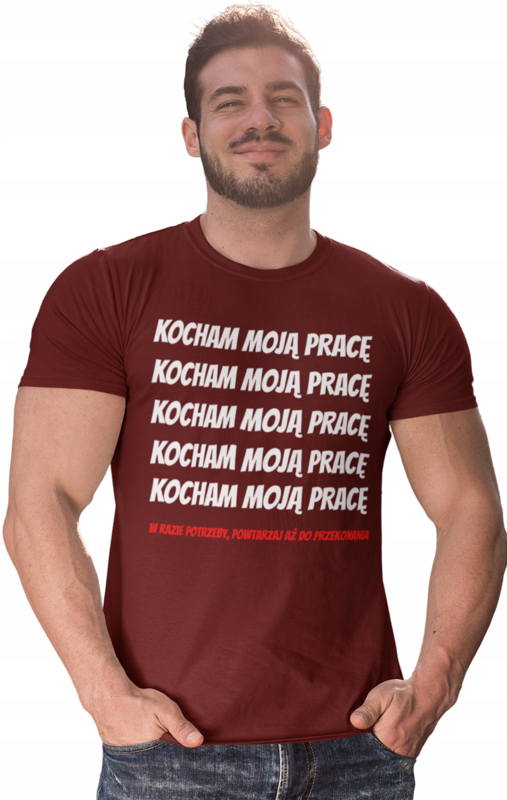 KOSZULKA T-SHIRT ŚMIESZNA ZABAWNA KOCHAM PRACĘ
