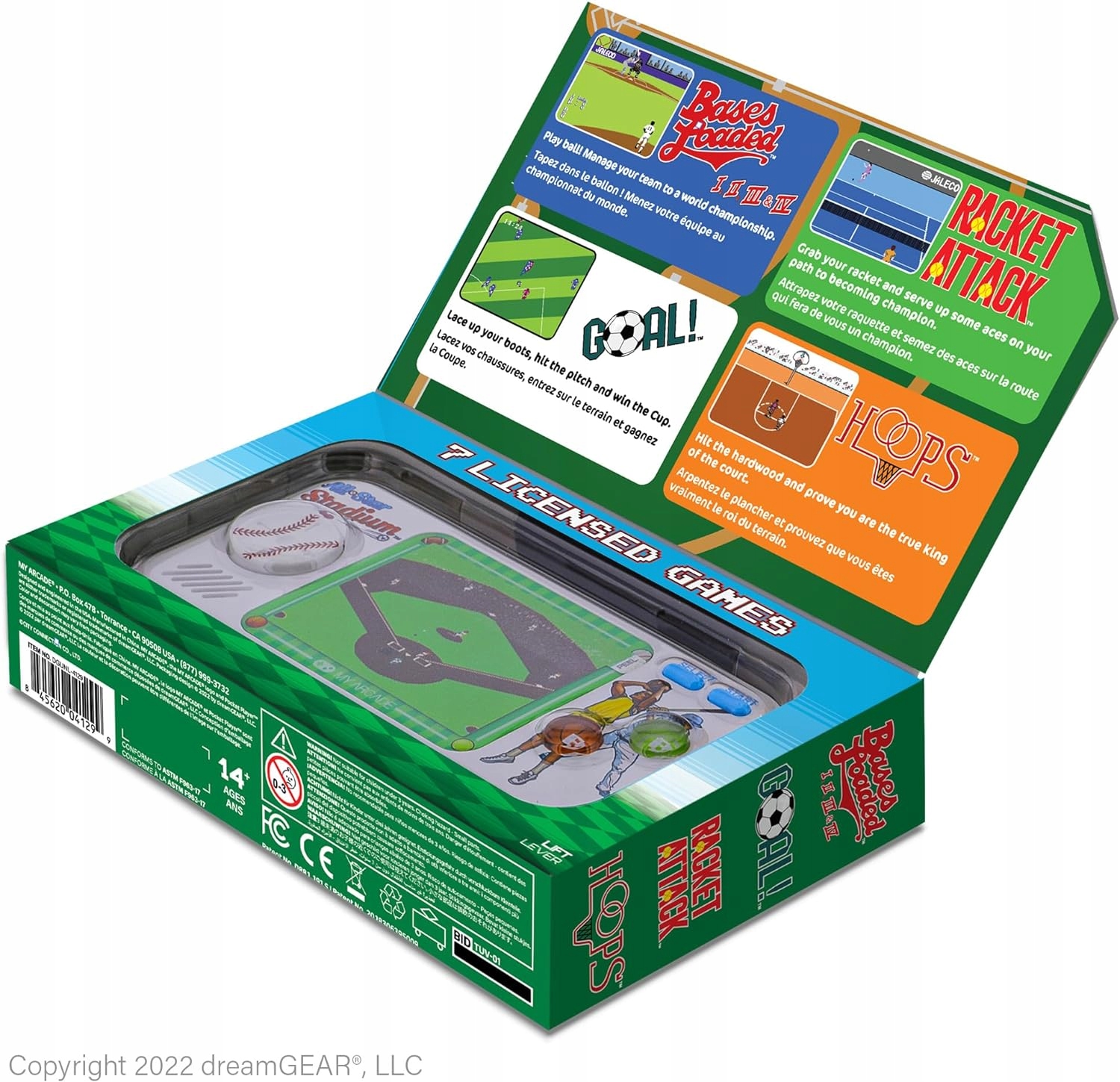 MY ARCADE ALL-STAR STADIUM POCKET PLAYER / KONSOLA / PRZENOŚNA / 307 GIER Stan opakowania oryginalne