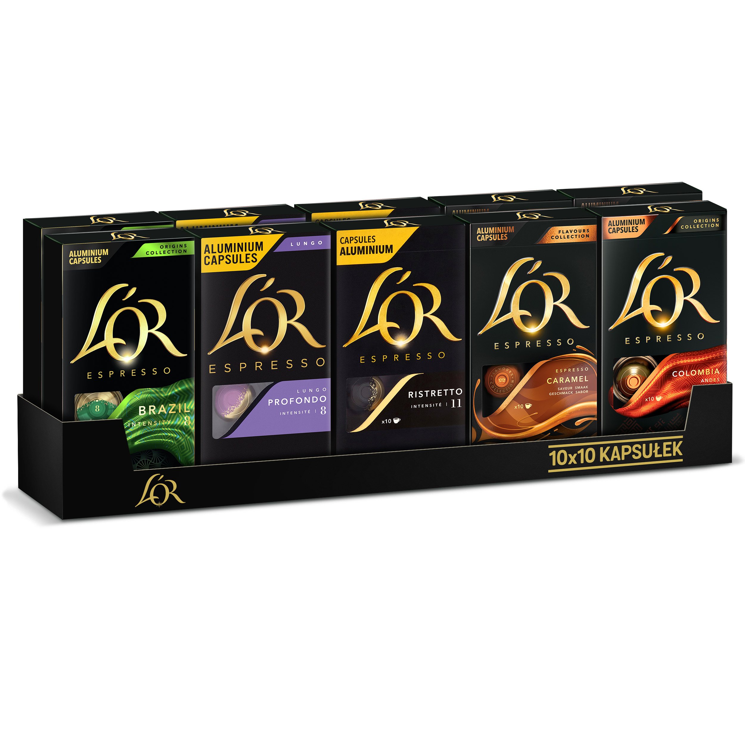 Kapsułki L'or zestaw kapsułki do Nespresso(r)* 9+1 [100 kapsułek]