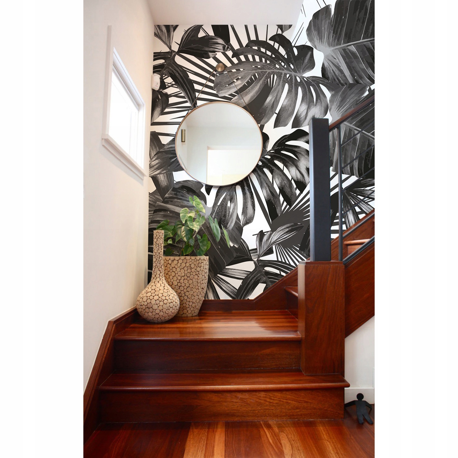 

Tapeta ścienna Ciemne tropikalne liście 250x104 cm