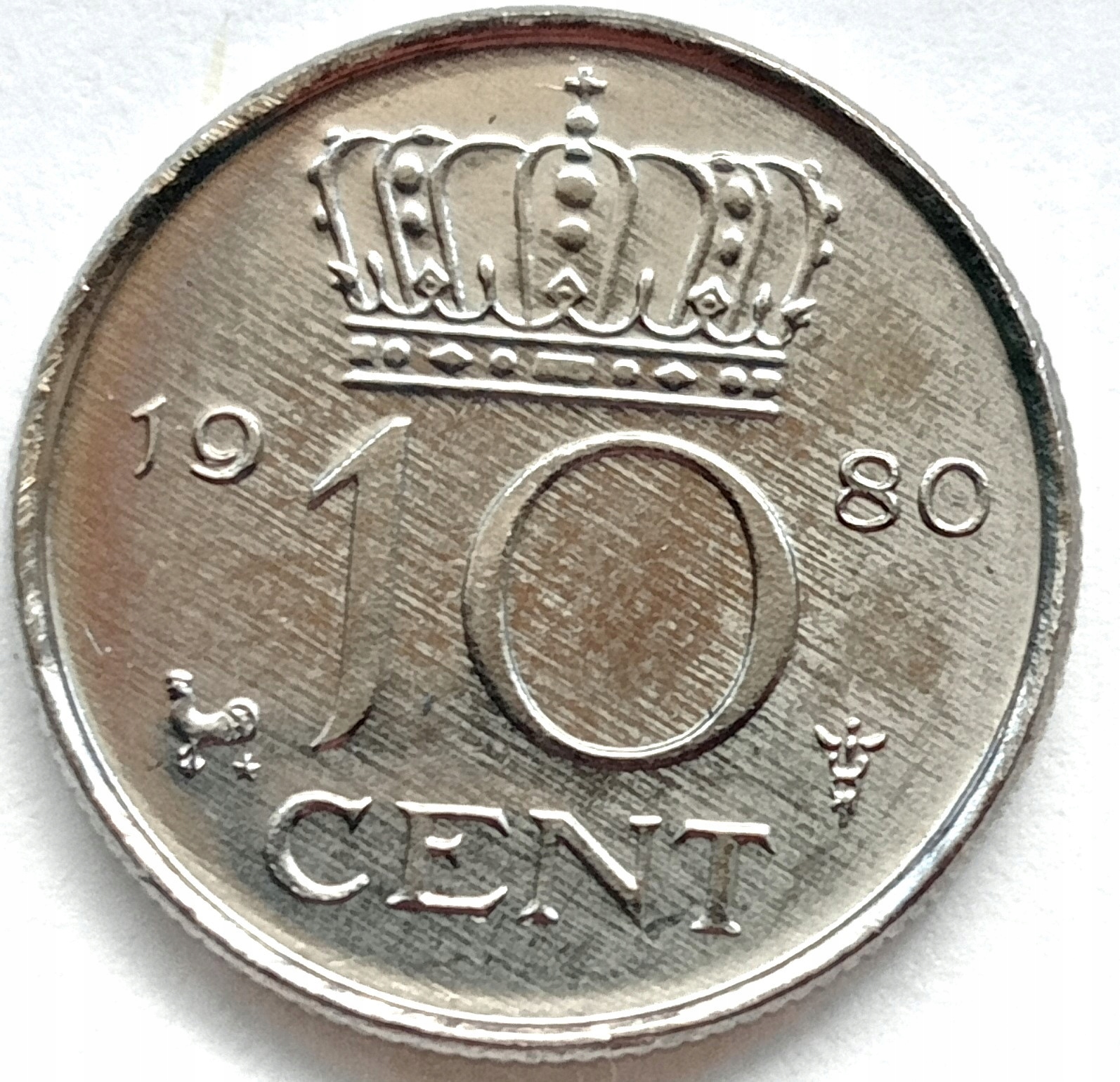 Holandia 10 centów 1980 Mennicza (UNC)