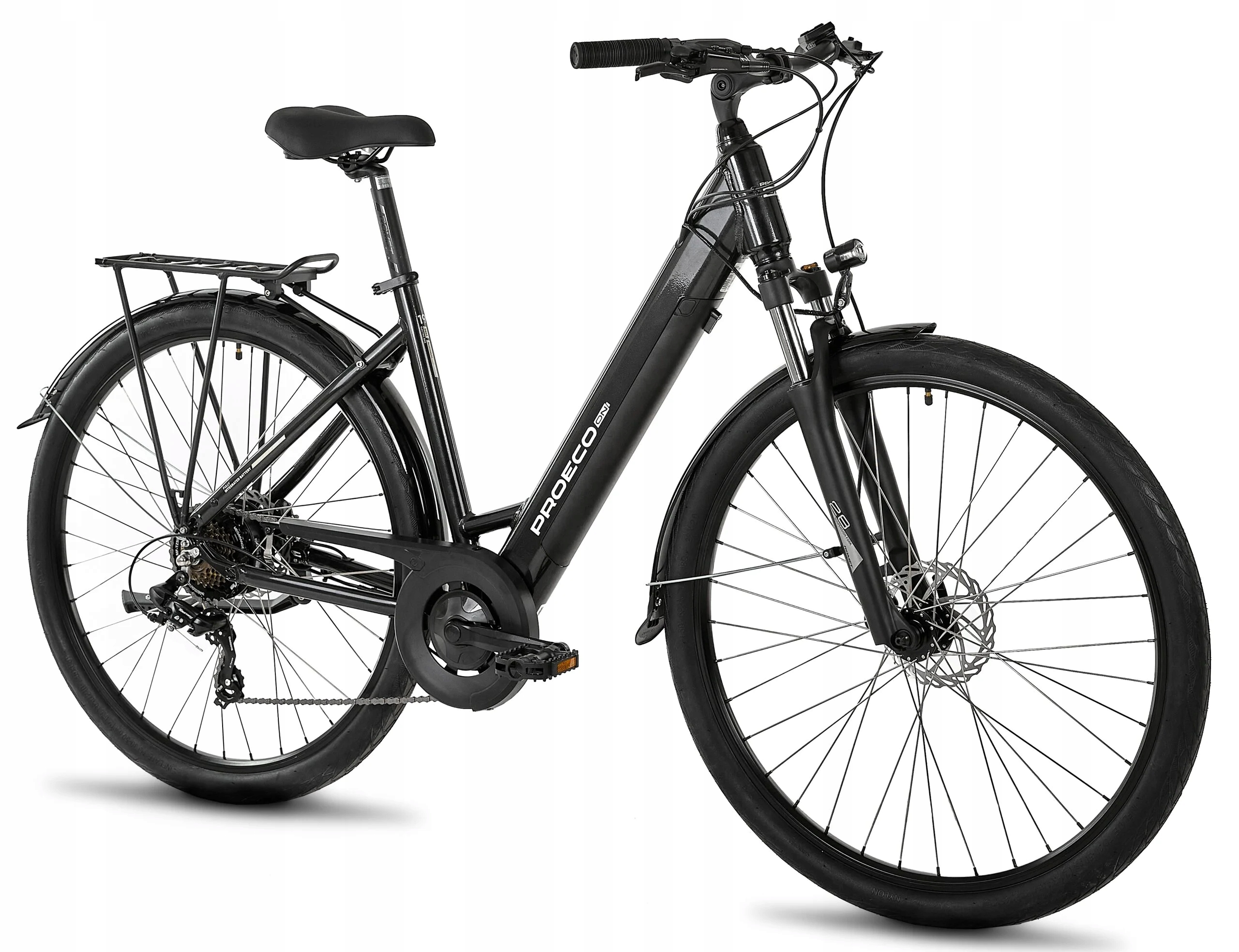 Rower elektryczny Proeco Wave An 1.0 17 cali aluminium koło 28 szary