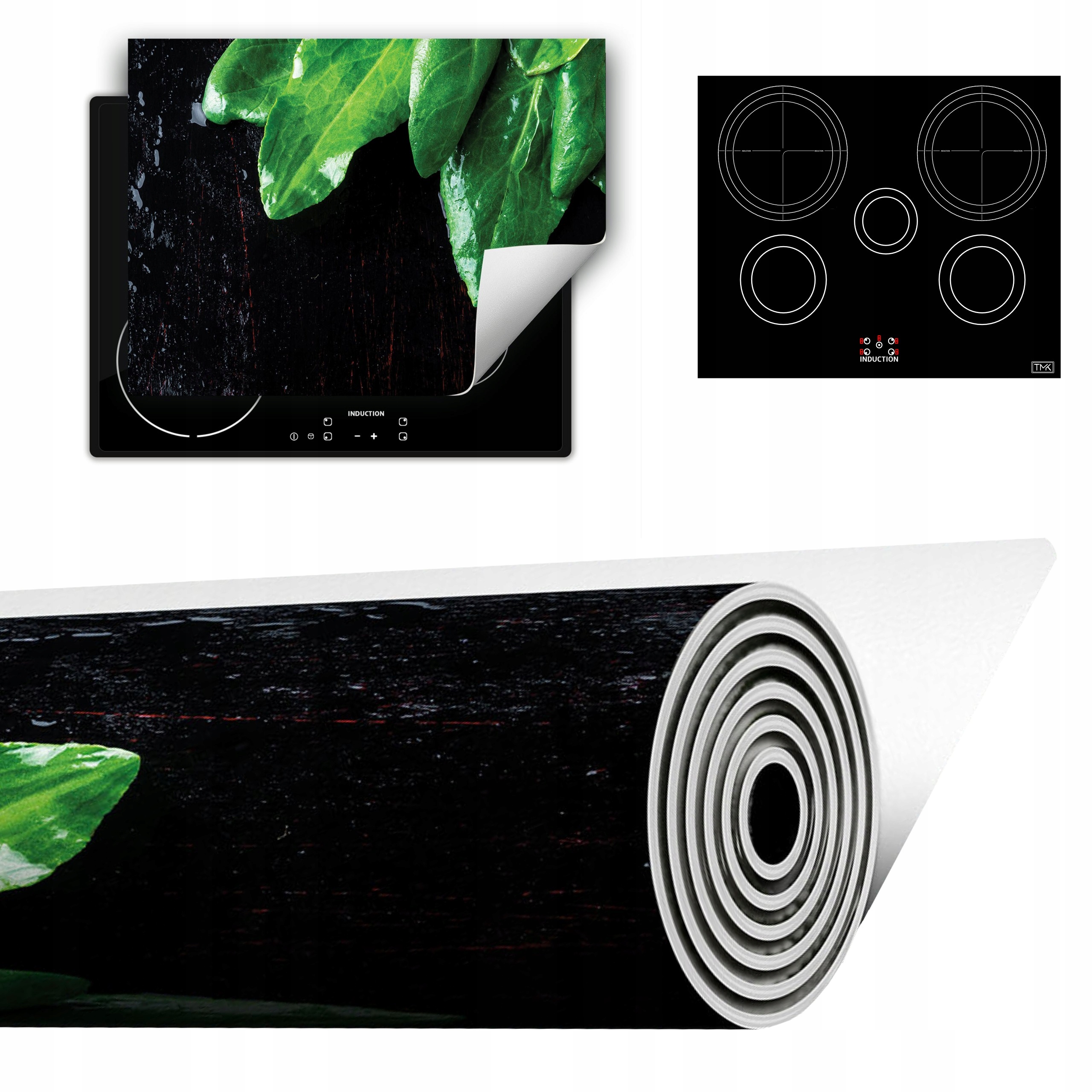 Vinylová Podložka Do Kuchyně Více Místa 70x52 černá kuchyně