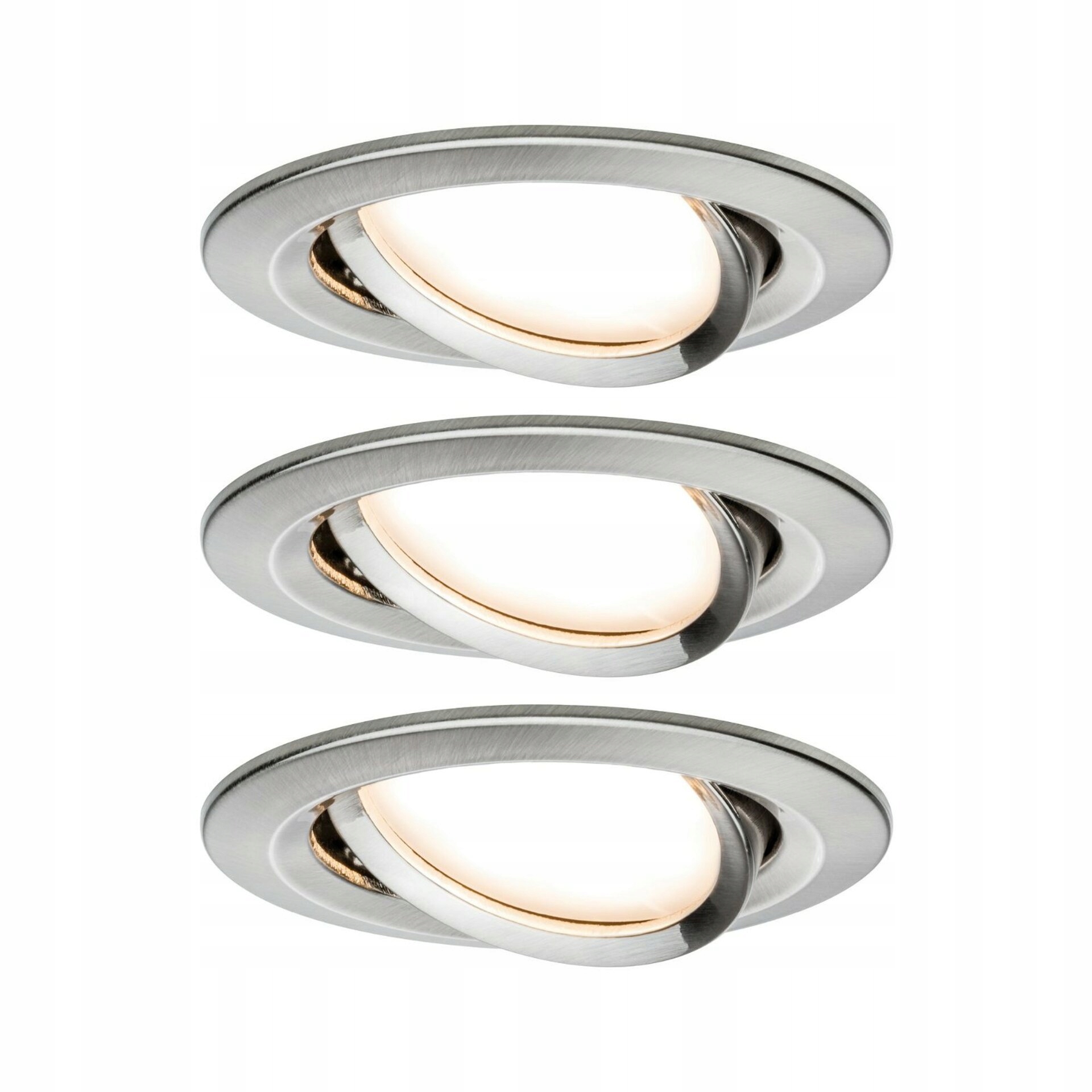 Paulmann Nova Led vstavané svietidlo 3x6,5W kruhové, kartáčovaný kov, nastav