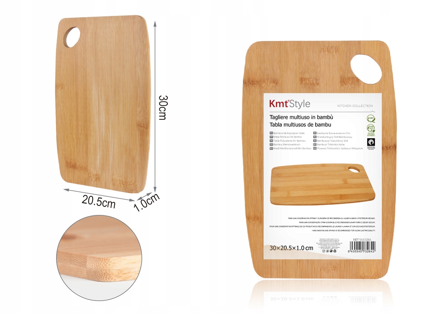 

Deska Kuchenna Bambusowa Do Krojenia 30x20.5cm