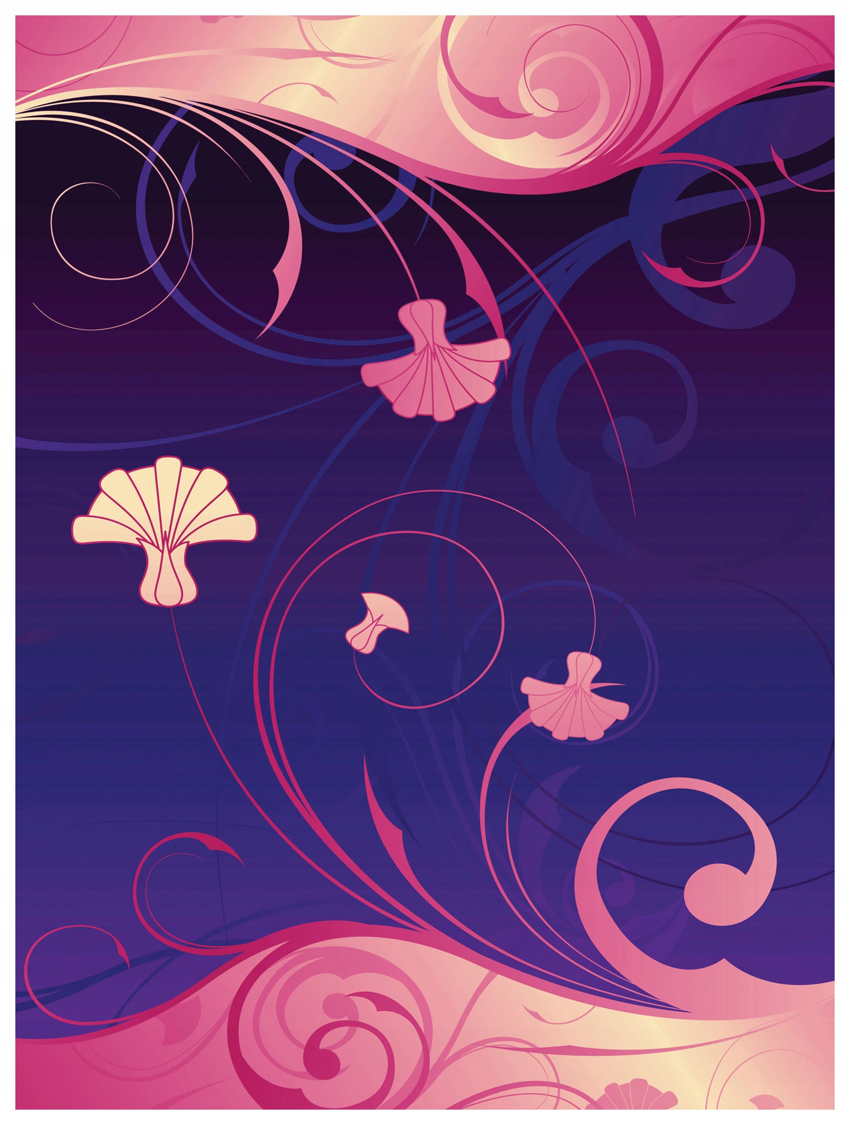 Fototapeta Květinový gradient abstrakce Růže levandule fuchsiová 184x254 lepidlo