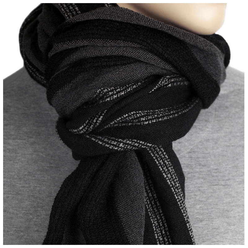 

Modny Zimowy Szalik Duży Szal Długi Czarny Greg a1