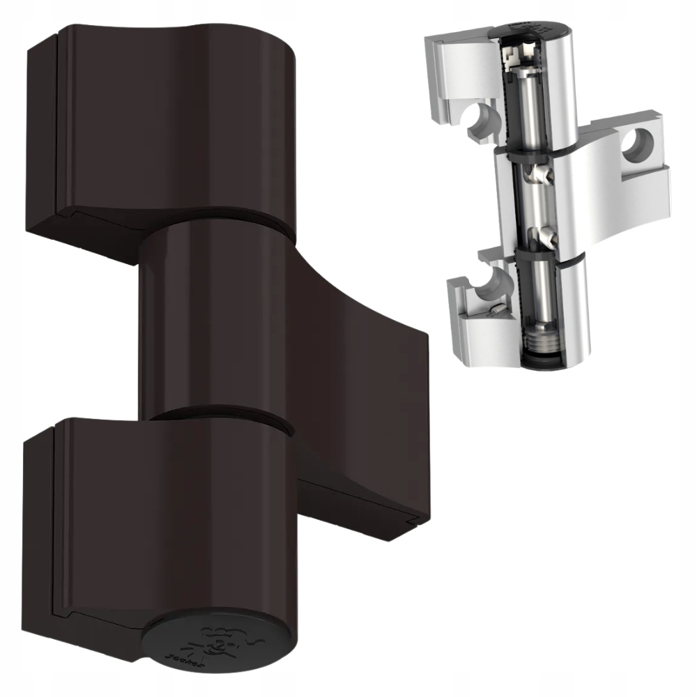 Dveřní Závěs Jocker Pro Pvc Tříkřídlý 160 Kg 67 MM Bronz Ral 8019