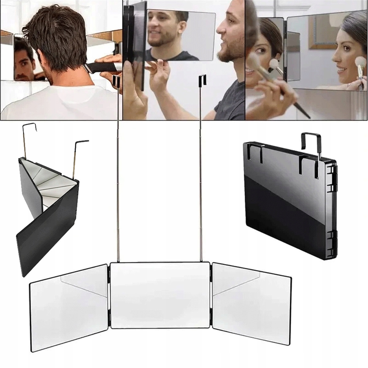 Regulowane 3-WAY Mirror Self-cut System Lustro Abs Odporne Na Zarysowania