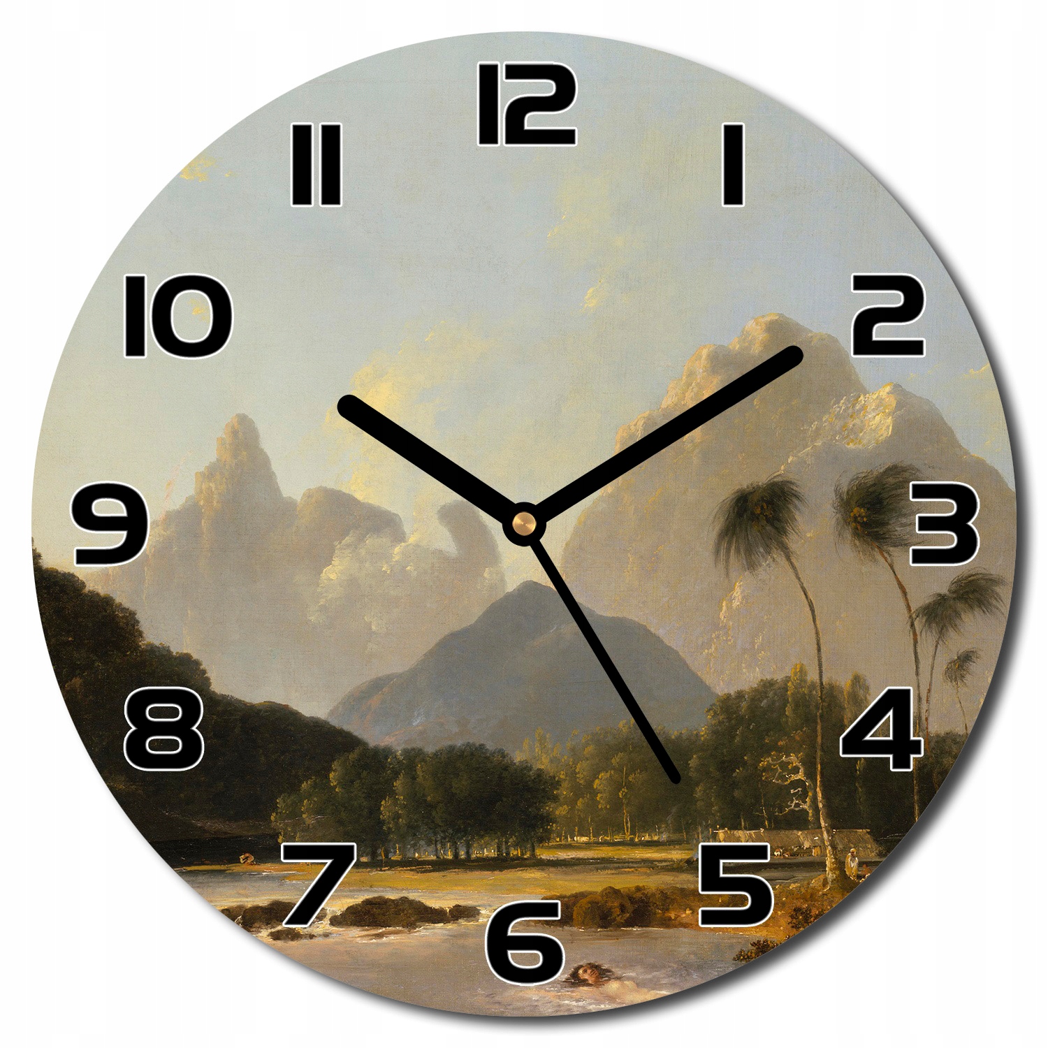 

Szklany zegar Malarstwo artystyczne gór f30 cm