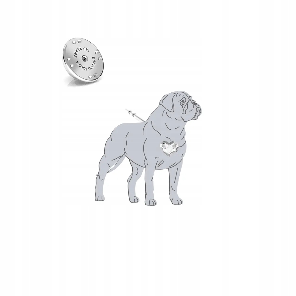 Odznak s pejskem Bullmastiff 925 Šperky Dárek Dedikace Bonus