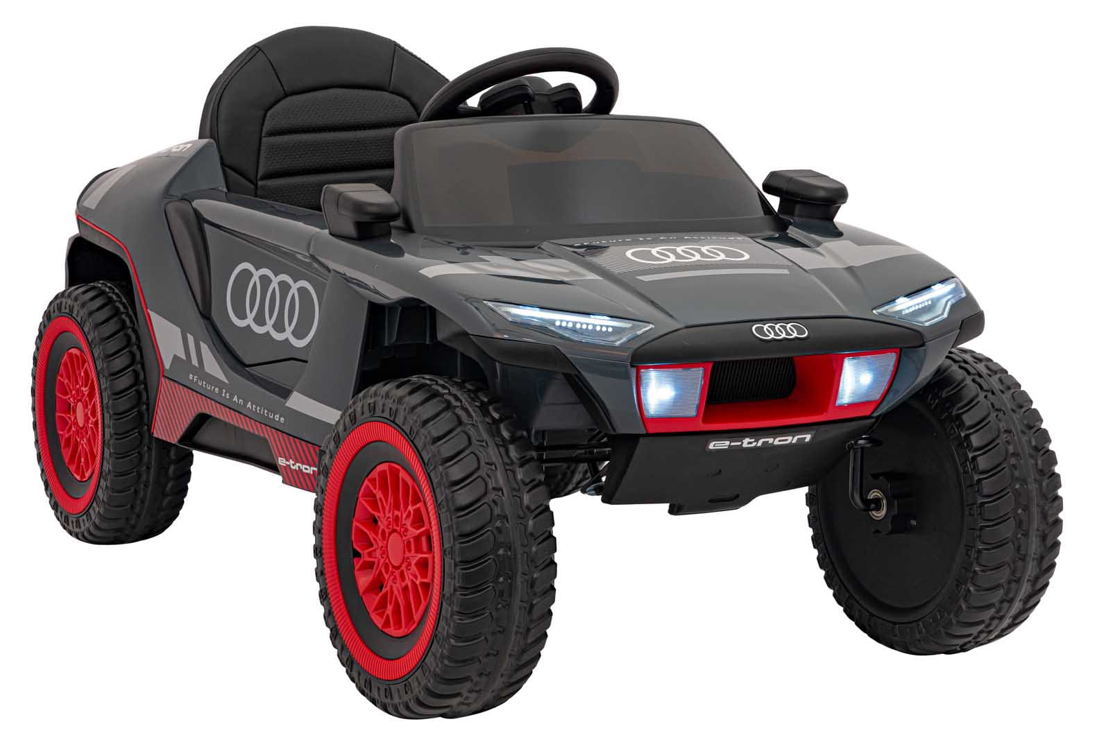 Samochodzik elektryczny Audi Rsq E-tron Szary audio Led wolny start